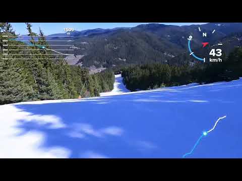 Видео: Пампорово - Мечи чал /Pamporovo - Mechi chal/, Чепеларе, red ski run 1, February 2022