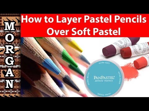 Видео: Как наносить пастельные карандаши поверх мягкой пастели — PanPastel, Unison, Faber Castell