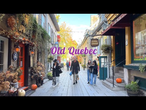 Видео: [4K]🇨🇦Прекрасная осенняя атмосфера в очаровательном старом городе Квебека🍂🍁Ужин в Cochon Dingue 2024