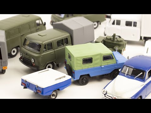 Видео: Деагостини в упаковке из Саратова. Масштабные модели с прицепами от Метал-Пласт УАЗ Победа и ЛуАЗ