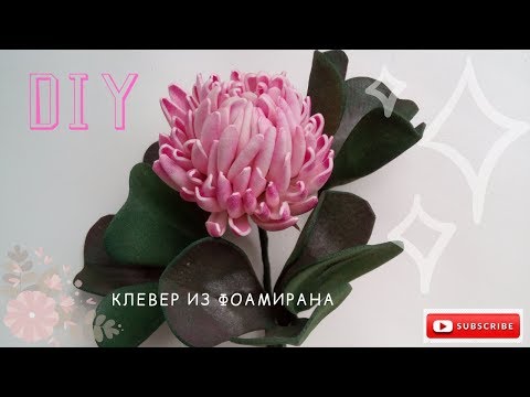 Видео: Как сделать клевер из фоамирана DIY