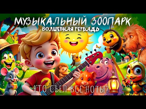 Видео: Волшебная тетрадь. МУЗЫКАЛЬНЫЙ ЗООПАРК. Сборник детских песен про животных, насекомых и растения.