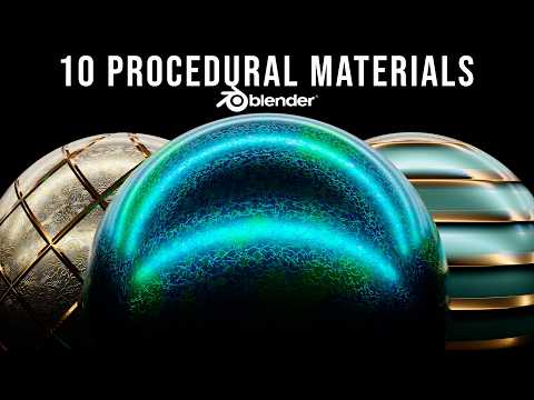 Видео: 10 Уникальных процедурных материалов в Blender /  10 Unique procedural materials in Blender