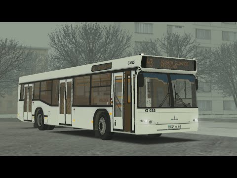 Видео: Omsi 2 Щёлково. МАЗ 103.465 маршрут 43