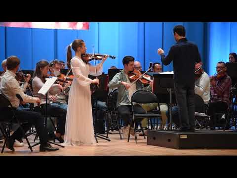 Видео: Л. Шпор "Концерт №2" для скрипки с  оркестром 1 часть (Наревская Каролина)