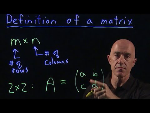 Видео: Определение матрицы | Лекция 1 | Матричная алгебра для инженеров