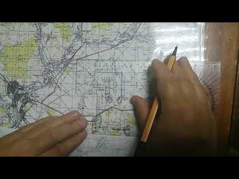 Видео: Определение прямоугольных координат офицерская линейка часть 2