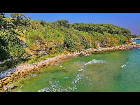Видео: Град Китен. Пътят до "Въжен плаж" ("Нов плаж - Китен"). Town of Kiten. The road to "Rope Beach".