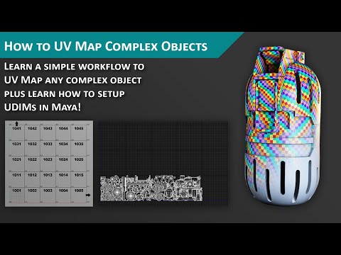 Видео: Как создавать UV-развертку сложных объектов в Maya