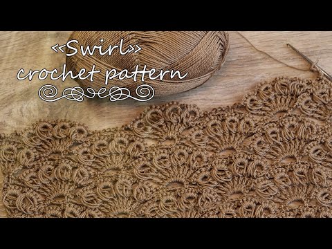 Видео: Узор «Завитки» крючком ⚕ «Swirl» crochet pattern 🖖🏻