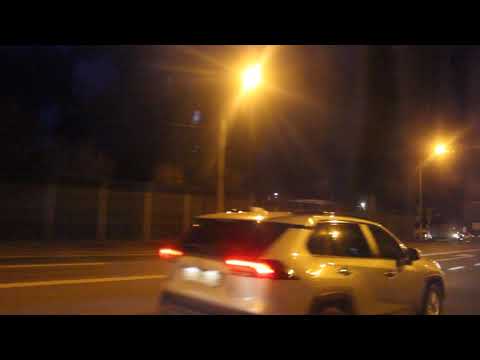 Видео: Ночная Ленинградка и легальный объезд пробки перед поворотом на Икшу на автобусе №437 из Клина