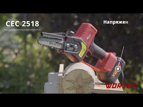 Видео: Аккумуляторная цепная минипила WORTEX CEC 2518 ALL1