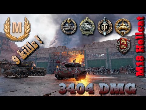 Видео: M18 Hellcat бой на мастера WoT replays  / Ace tanker WoT