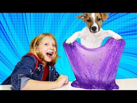 Видео: Собачка ЛАКИ УПРАВЛЯЕТ МОИМ СЛАЙМОМ! Какой ПОЛУЧИТСЯ СЛАЙМ у СОБАКИ?