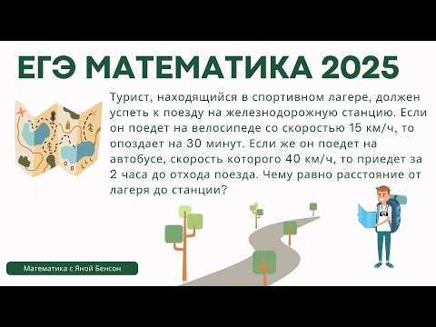 Видео: Задача на движение. Полный разбор | #егэ2025  #огэ2025  по математике