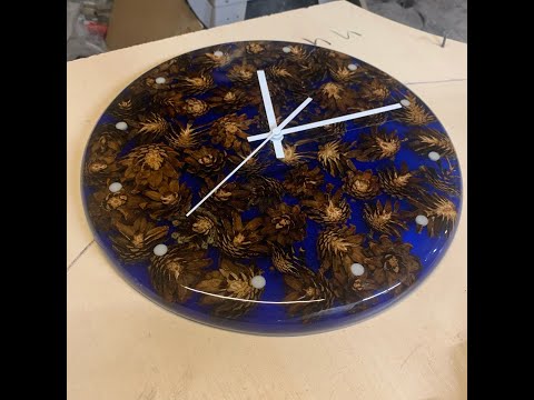 Видео: Простые часы из шишек и эпоксидной смолы