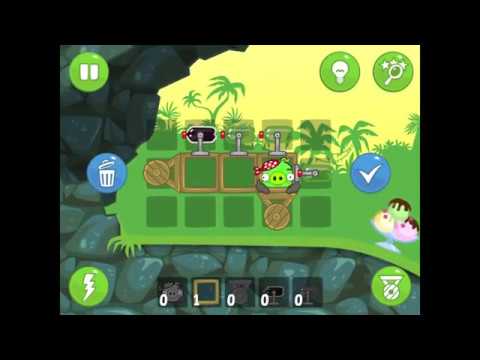 Видео: 5. Bad Piggies Game: Part 1 Gameplay (Ground Hog Day) / Бед Пиггис игра для детей: Прохождение Игры