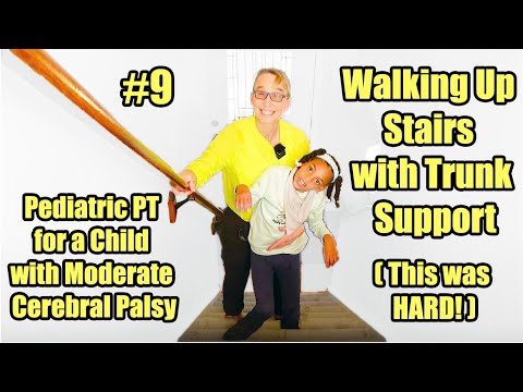 Видео: #9 Ходьба по лестнице с поддержкой туловища: терапия для ребенка с церебральным параличом