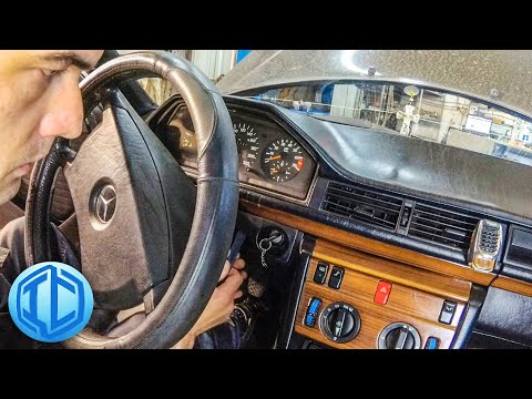 Видео: Культовый мерседес 124 на обслуживании. Одометр, стеклоподъемники, замок зажигания, климат...