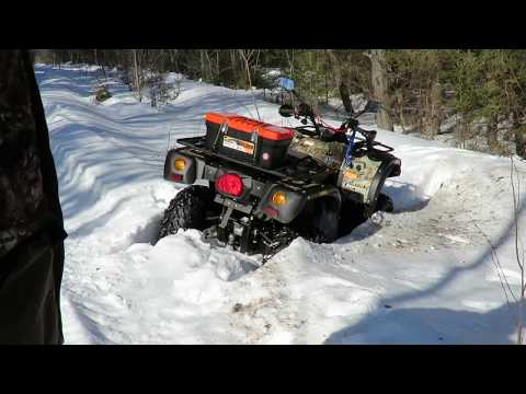 Видео: Квадроцикл Стелс Леопард  500 YS первые 152 км., испытание лебёдки.