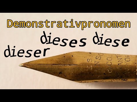 Видео: Показателните местоимения в немския език diese/ dieser/ dieses | Demonstrativpronomen (A2, B1)