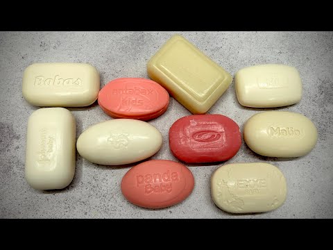 Видео: ASMR soap/ Dry soap cutting 🤍🩷🤍/ Резка детского мыла