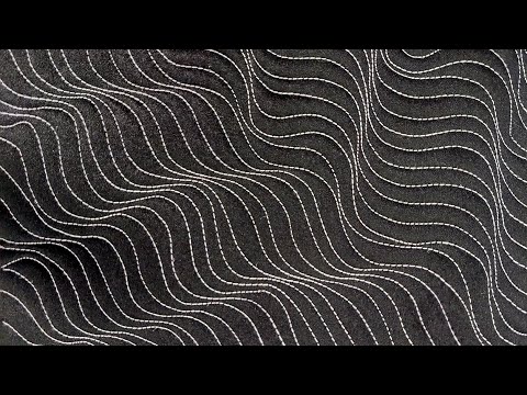 Видео: Учимся стегать волнистые линии,  соблюдая заданное расстояние. Создаем иллюзию... развиваем глазомер