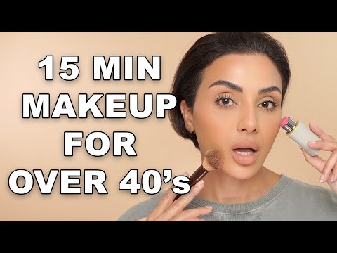 Видео: Мне 45. Вот как я делаю макияж за 15 минут | Нина Убхи