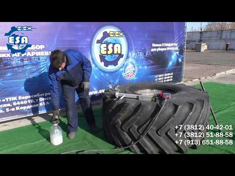 Видео: Забортовка колеса самостоятельно с помощью "МШК-1" - Как забортовать колесо трактора?