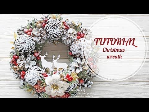 Видео: TUTORIAL Сhristmas wreath | МК Новогодний венок из шишек