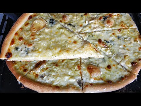 Видео: ПІЦА🍕 4 СИРА🧀 PIZZA як в піцерії! ТОНКЕ ТІСТО Білий СОУС #піца #pizza  @allanikitiuk4944