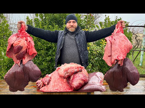 Видео: Зажарил все Говяжьи Внутренности на мангале! Мега Ассорти Кебаб!