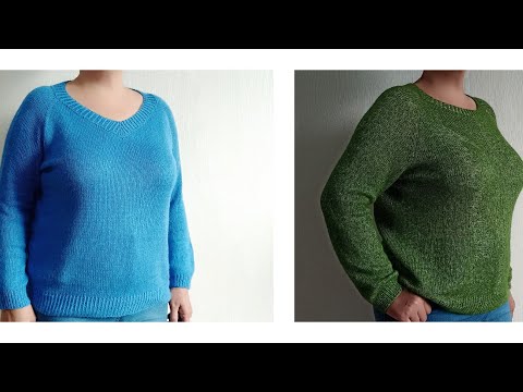Видео: Два джемпера регланом сверху, обзор готовых изделий