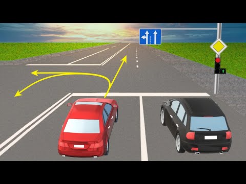 Видео: Куда разрешено продолжить движение красной легковушке?