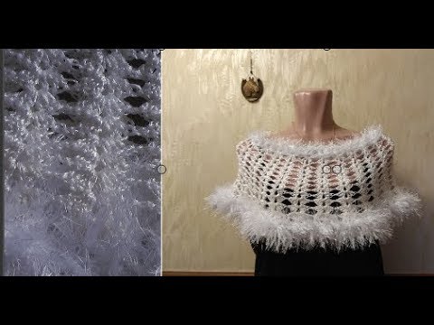 Видео: Красивая накидка пелерина крючком