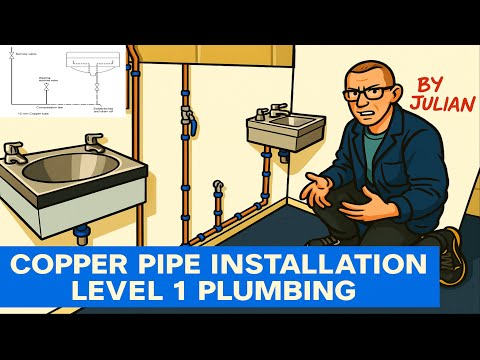 Видео: Сантехника 1 уровня – установка медной трубы в раковину