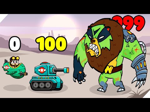 Видео: ТАНК притив Зомби! Merge Mech vs  Zombie Brawl
