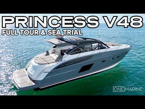 Видео: Princess V48 продаётся — морской маршрут и полное сопровождение брокера. Уплачен налог ЕС на 599 ...