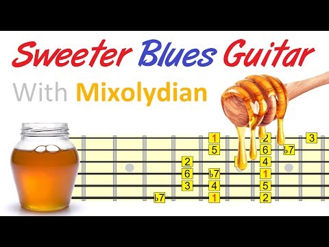 Видео: Играйте сладкие блюзовые соло с миксолидийским ладом