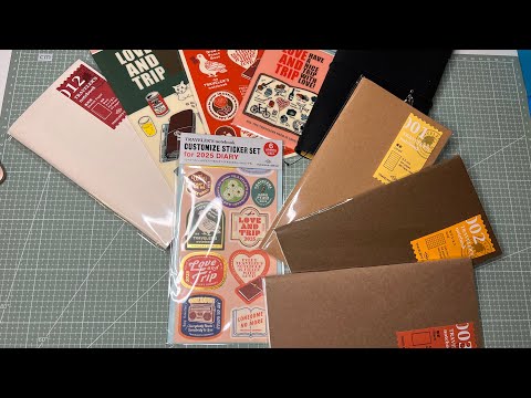 Видео: Распаковка блокнотов и наклеек Traveler‘s notebook