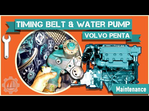 Видео: Замена ремня ГРМ, водяного насоса и шкивов на дизельном двигателе Volvo Penta TMD 22 Perkins Prim...