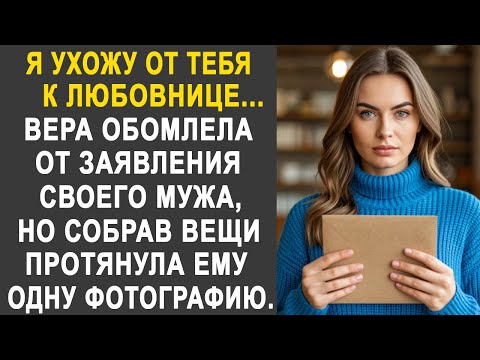 Видео: Я ухожу от тебя к любовнице - Вера обомлела от слов мужа, но собрав вещи, протянула ему фото...