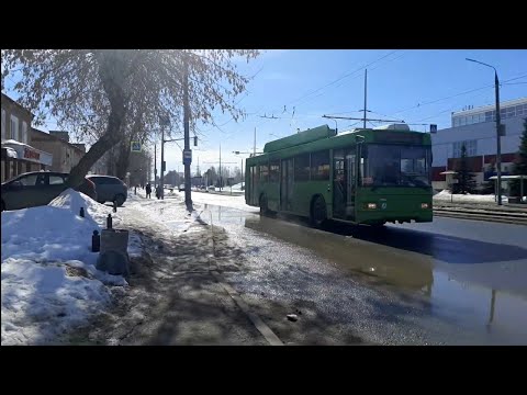 Видео: Казань. Маршрут троллейбуса №9, ул.Авангардная - АкБуре, троллейбус ТролЗаОптима 5275.03 №2350