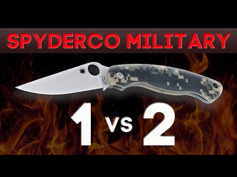 Видео: ДВЕ ЛЕГЕНДЫ! Сравниваем Spyderco Military и Spyderco Military 2