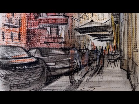 Видео: Городская зарисовка #Пленэр #Пастель #Urbansketch #Санкт-Петербург 18.09.2024 (1)