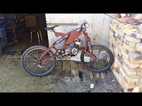 Видео: "Тарантаc" самодельный бюджетный мотовелосипед. Homemade budget motorbike.