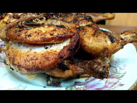 Видео: Цыплёнок Тапака в сковороде на костре