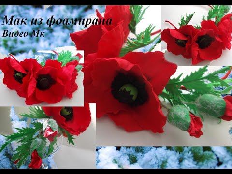 Видео: Мак из фоамирана Poppy from foamiran