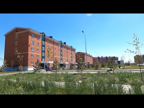 Видео: Костанай Едем в микрорайон" Кунай" Новостройка
