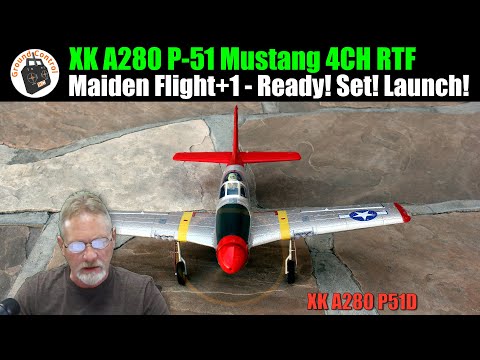 Видео: Будет весело! Первый полёт+1 — XK A280 P-51 Mustang 3D/6G System, размах крыльев 560 мм, 4 канала...